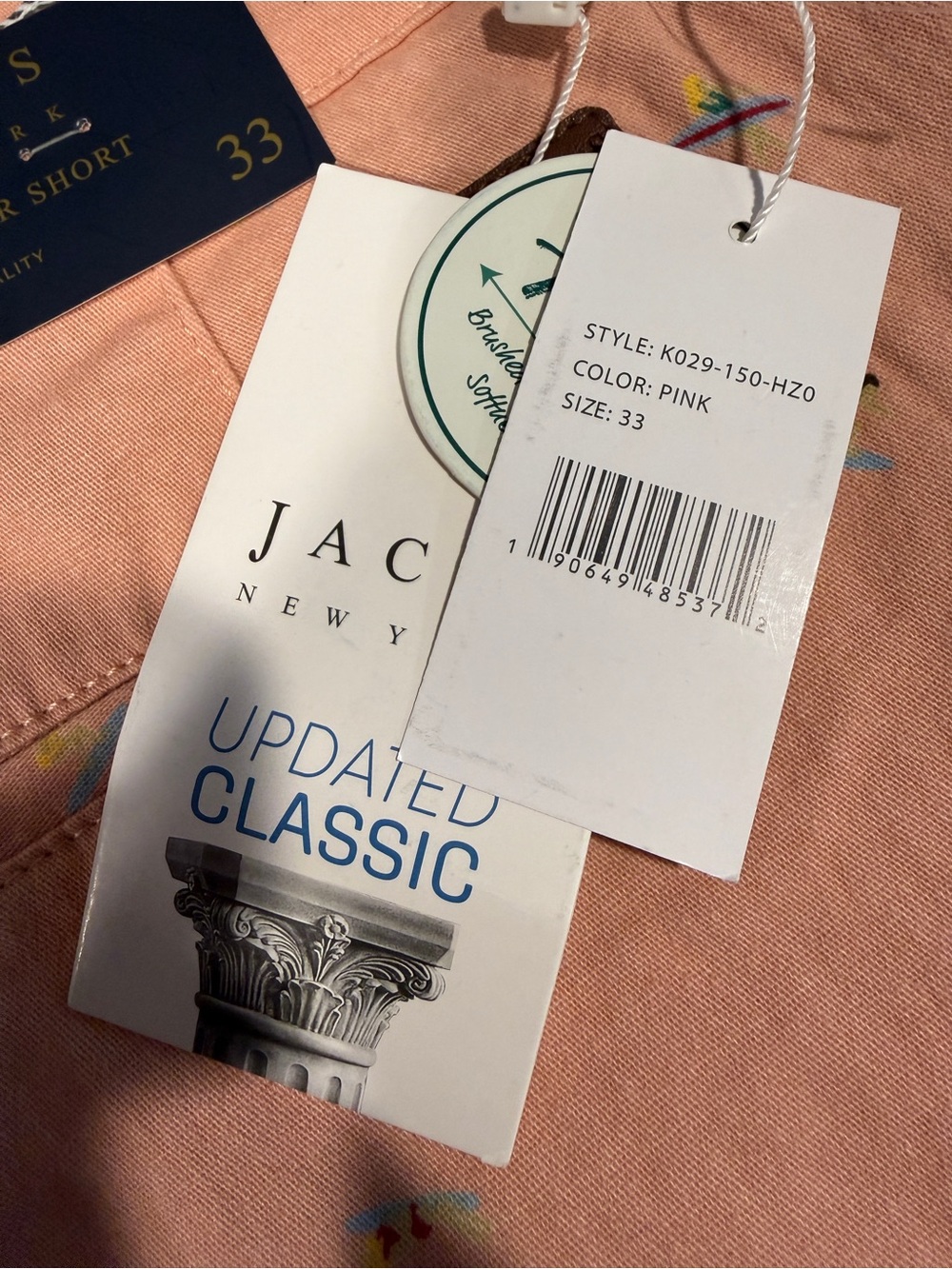 NWT JACHS New York Bleecker Shorts Men’s Size 33 Pink Surfboard Print - Picture 11 of 11